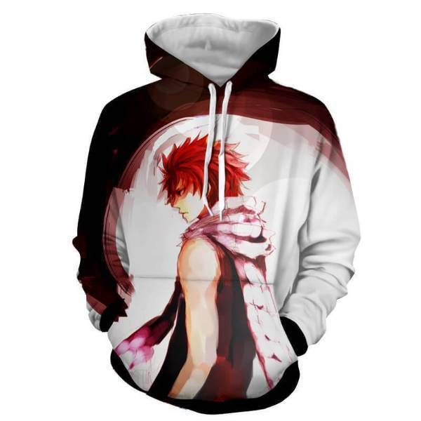 Natsu Dragneel Fairy Tail Black & White 3D Hoodies