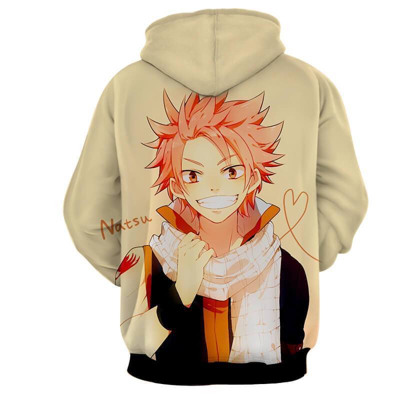 Fairy Tail Natsu Dragneel Yellow 3D Printed Hoodies
