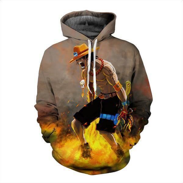One Piece Portgas D.Ace 3D Hoodie