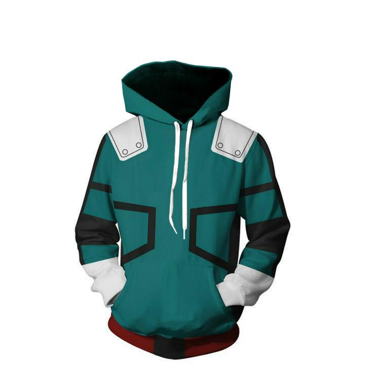 My Hero Academia Hoodies - Coslay Izuku Midoriya Boku No Hero Academia Deku Zip Up Hoodie
