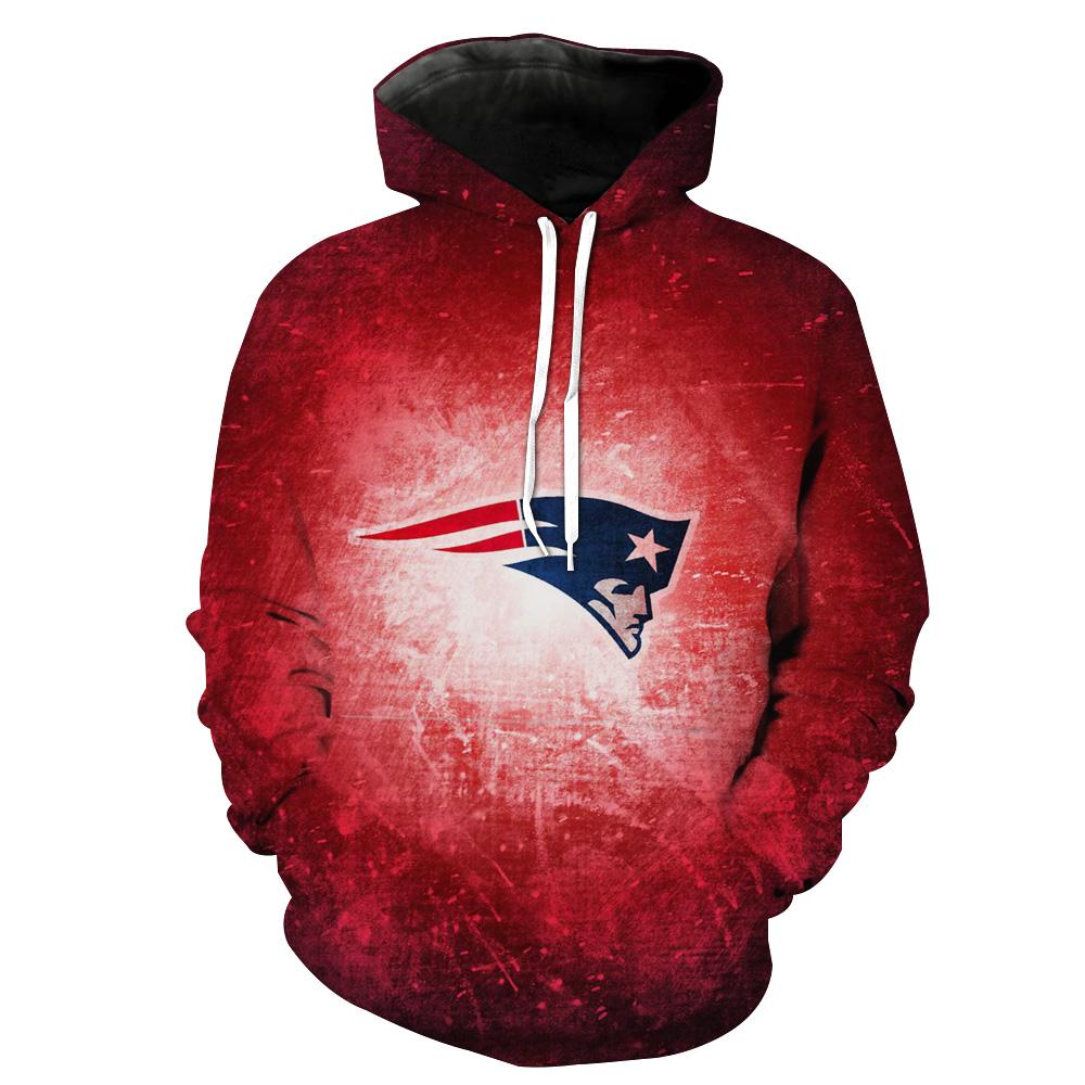 Football England Patriots Hoodies - Pullover Red New England Hoodie