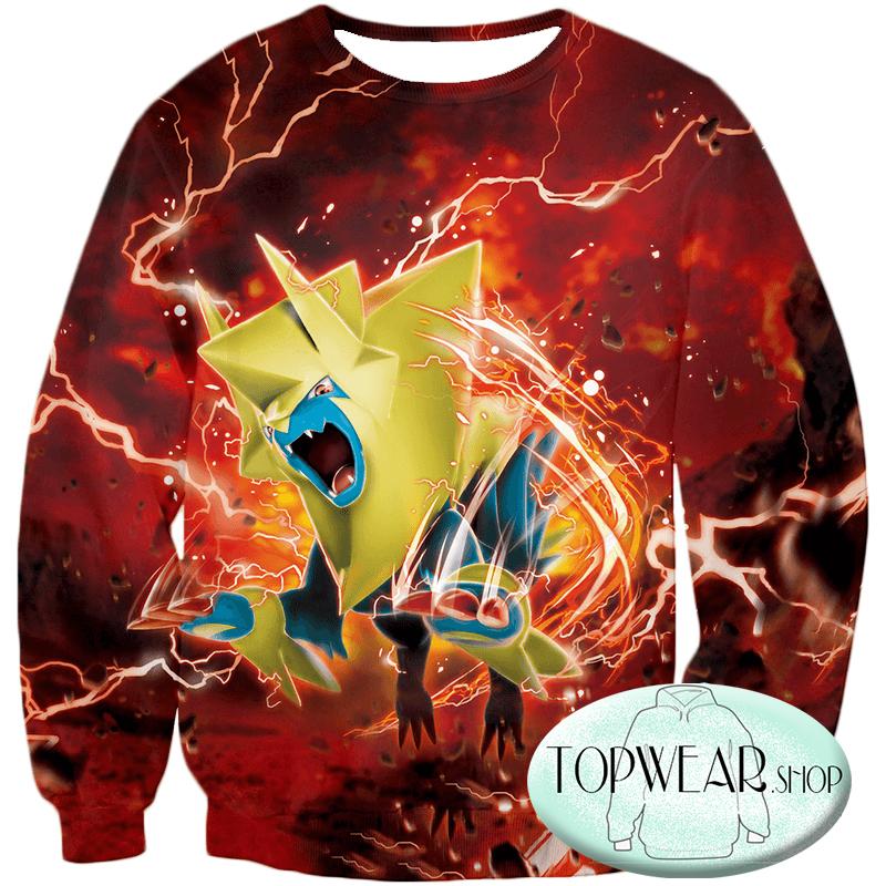 Pokemon Hoodies - Electric Type Pokemon Mega Manectric Hoodie