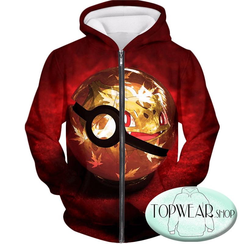 Pokemon Hoodies - Pokemon Bulbasaur Pokeball Zip Up Hoodie