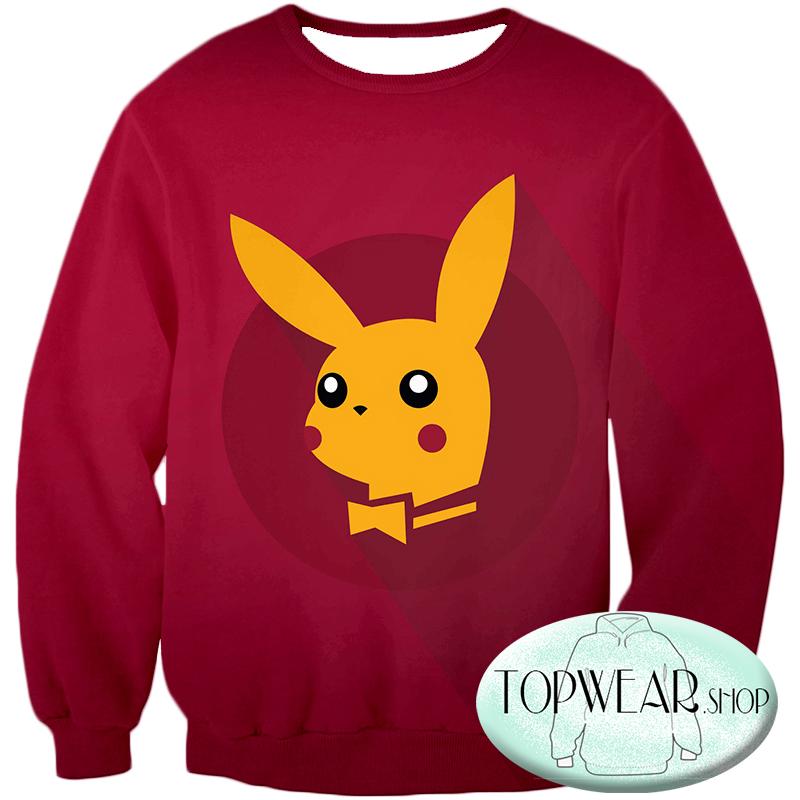 Pokemon Sweatshirts - Amazing Pokemon Pikachu Red 3D Sweatshirt