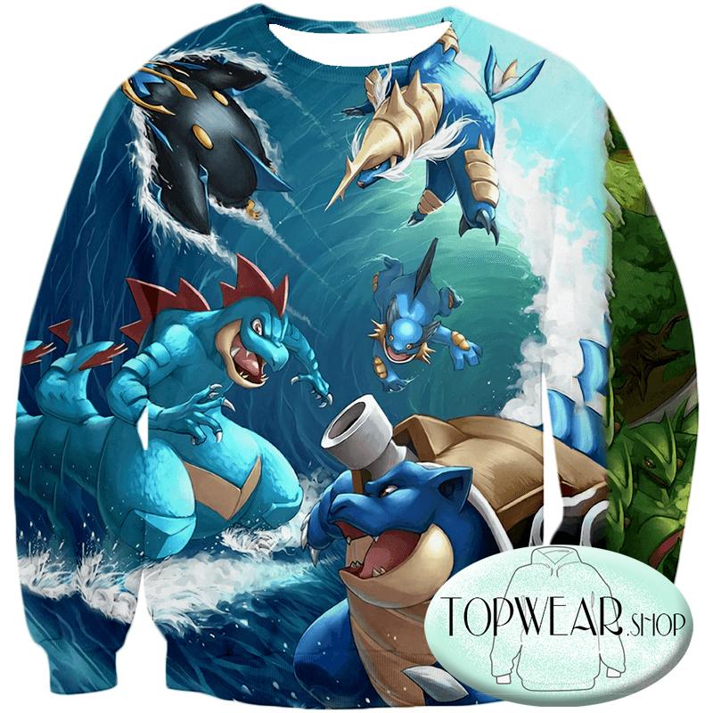 Pokemon Hoodies - All Powerful Water Type Pokemons Hoodie