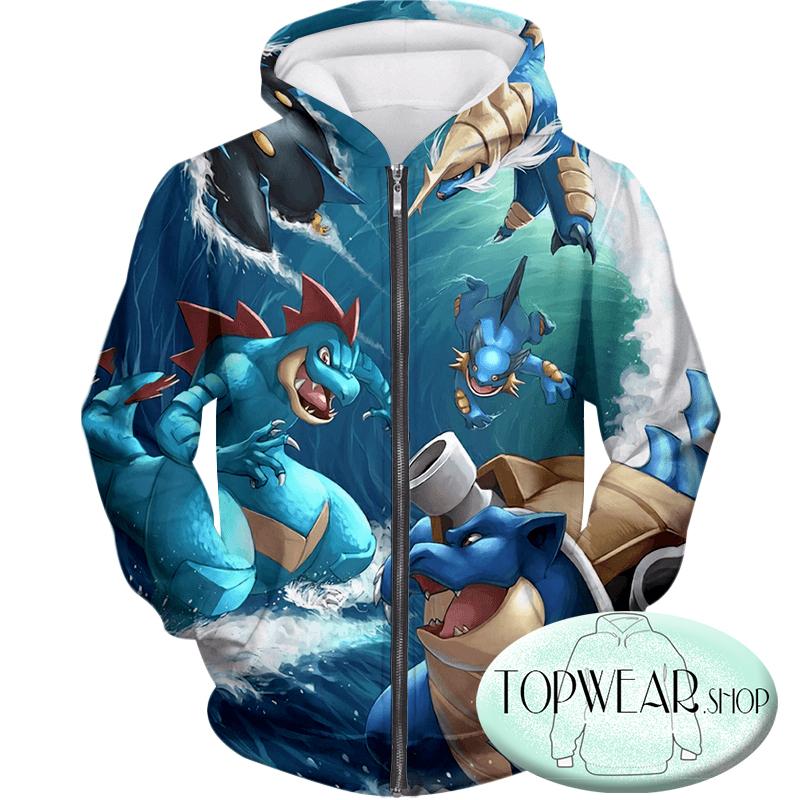 Pokemon Hoodies - All Powerful Water Type Pokemons Hoodie