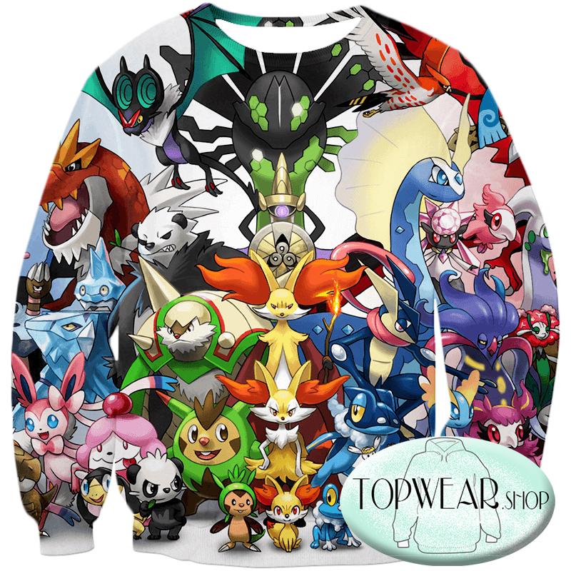 Pokemon Sweatshirts - Pokemon X and Y Series All in One Sweatshirt