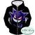 Pokemon Hoodies - Pokemon Gengar 3D Zip Up Hoodie