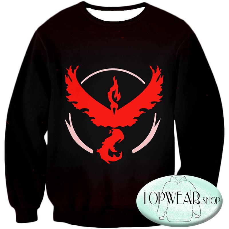 Pokemon Sweatshirts - Go Team Valor Moltres Logo Sweatshirt