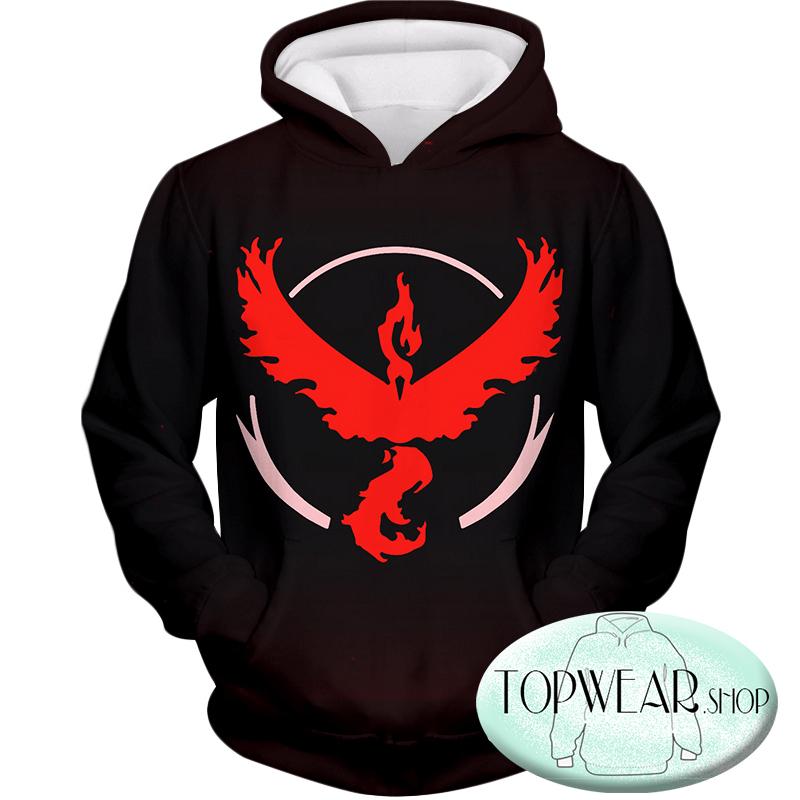 Pokemon Hoodies - Go Team Valor Moltres Logo Hoodie