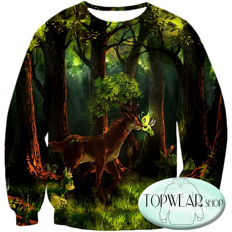 Pokemon Hoodies - Cute Pokemon Celebi 3D Hoodie