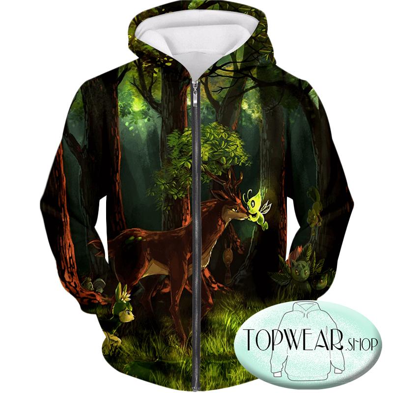 Pokemon Hoodies - Cute Pokemon Celebi 3D Hoodie