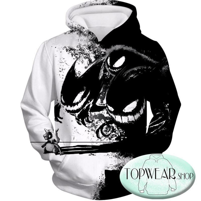 Pokemon Hoodies - Trio Haunter Gengar and Ghastly 3D Hoodie