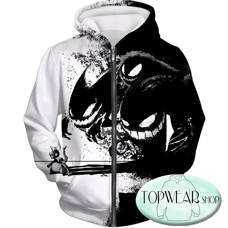 Pokemon Hoodies - Trio Haunter Gengar and Ghastly 3D Hoodie