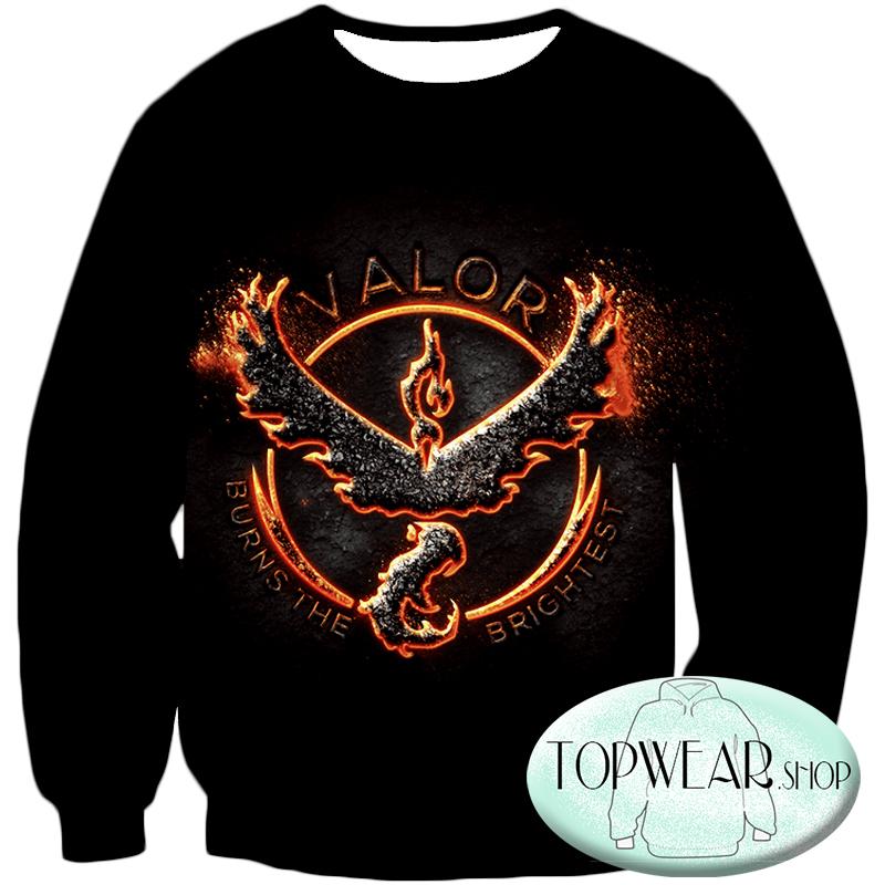 Pokemon Hoodies - Fire Pokemon Moltress Logo 3D Zip Up Hoodie