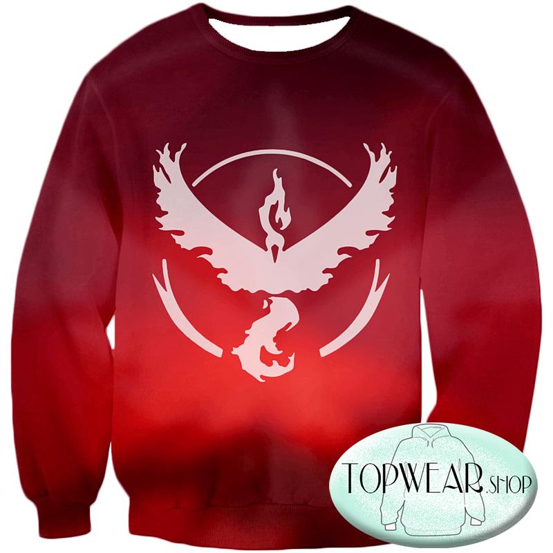 Pokemon Sweatshirts - Fire Pokemon Moltress Symbol 3D Sweatshirt