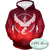 Pokemon Sweatshirts - Fire Pokemon Moltress Symbol 3D Sweatshirt