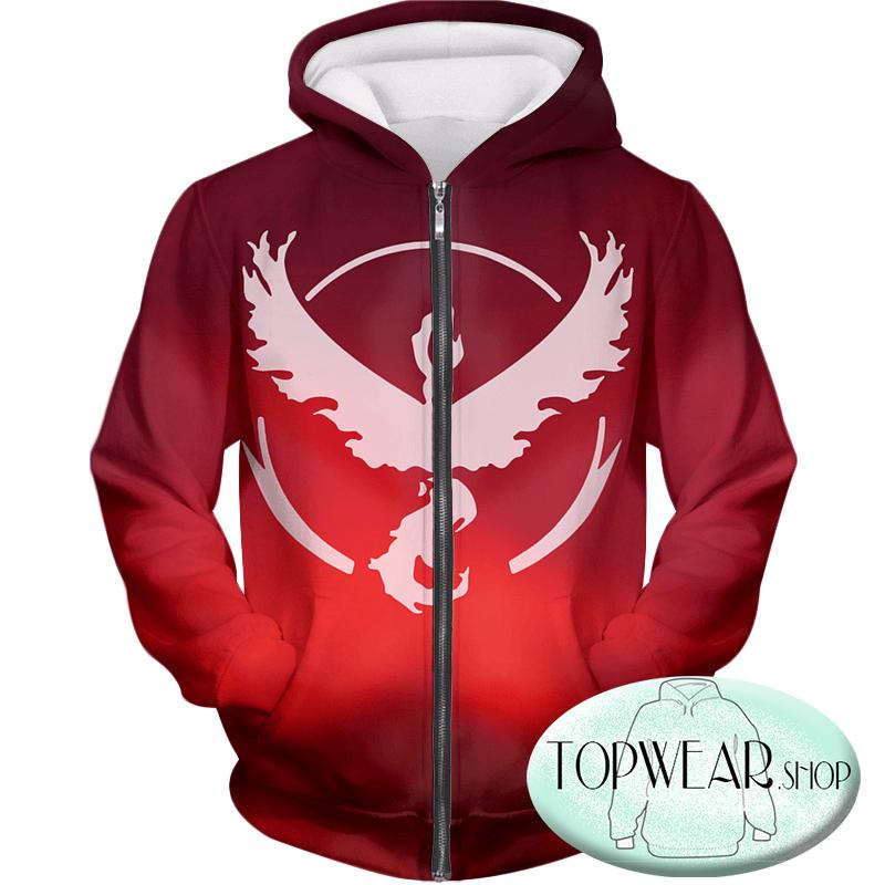 Pokemon Sweatshirts - Fire Pokemon Moltress Symbol 3D Sweatshirt