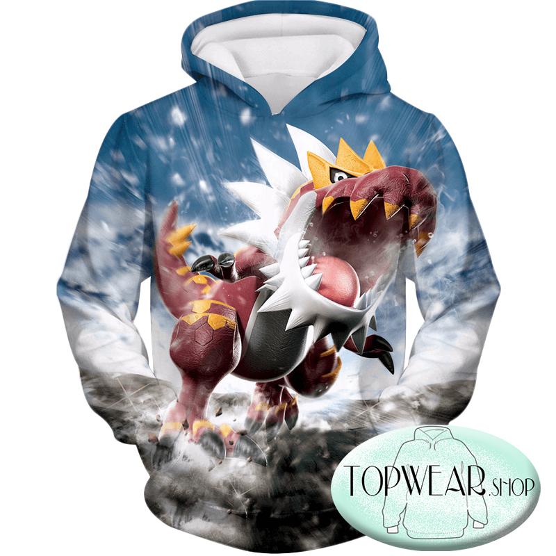 Pokemon Sweatshirts -  Dragon Fossil Pokemon Tyrantrum Sweatshirt