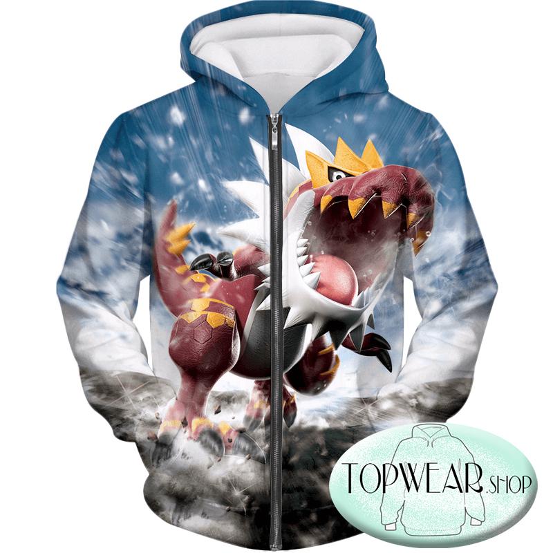 Pokemon Hoodies -  Dragon Fossil Pokemon Tyrantrum Hoodie