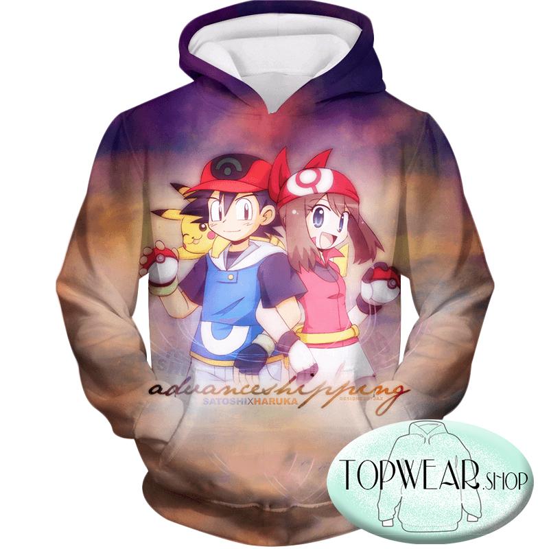 Pokemon Sweatshirts - Trainers Ash and May Sweatshirt