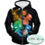 Pokemon Hoodies - First Generation Pokemons Spray Print Zip Up Hoodie