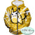 Pokemon Hoodies - Thunder Pokemon Raichu Yellow Zip Up Hoodie