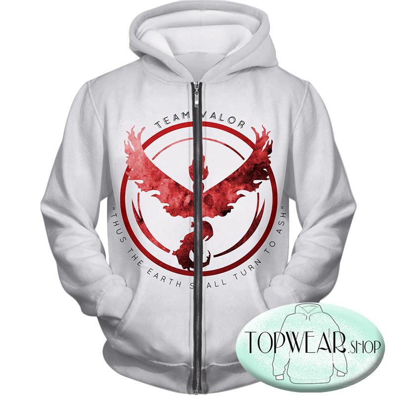 Pokemon Hoodies - Fire Pokemon Moltress Logo Zip Up Hoodie