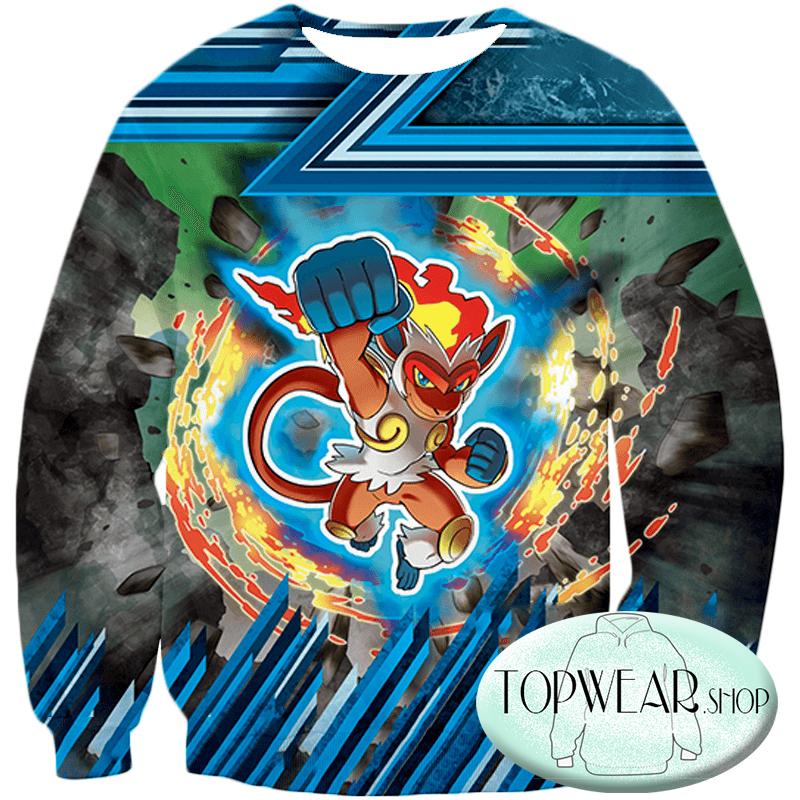 Pokemon Sweatshirts - Flame Pokemon Infernape Sweatshirt