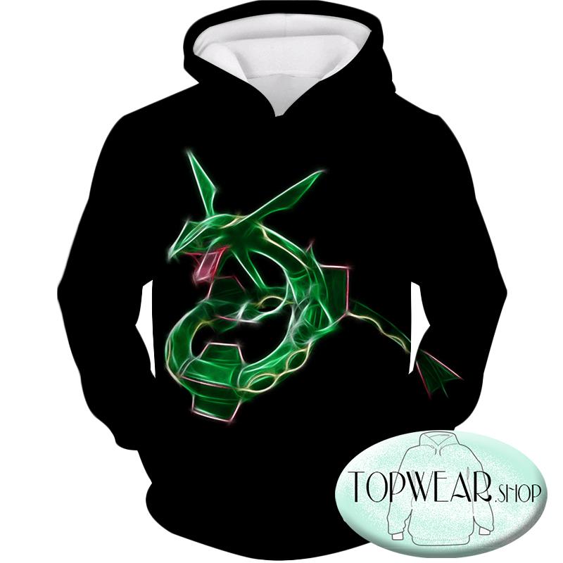 Pokemon Hoodies - Legendary Flying Dragon Rayquaza Hoodie