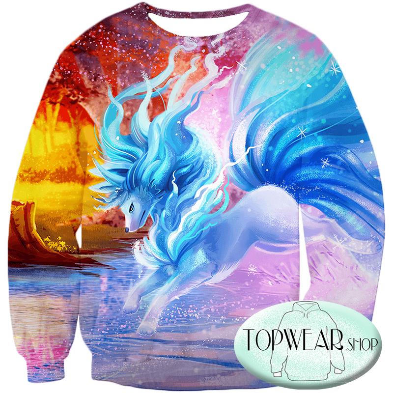 Pokemon Hoodies - Pokemon Alolan Ninetails 3D Hoodie