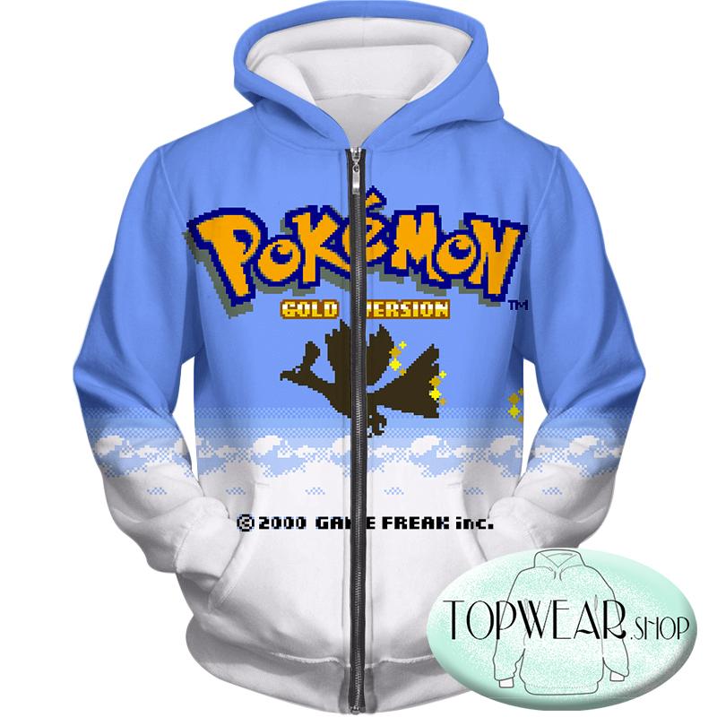 Pokemon Hoodies - Pokemon Gold Version Game Hoodie