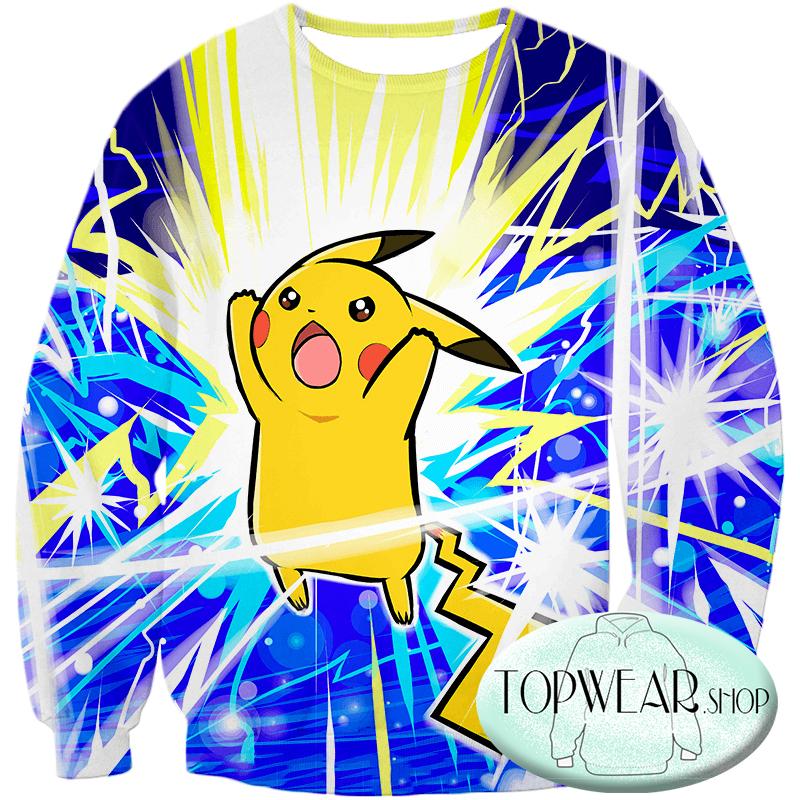 Pokemon Sweatshirts - Thunder Pokemon Pikachu Sweatshirt