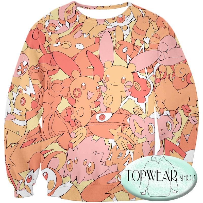 Pokemon Sweatshirts - Super Cute Thunder Type Pokemons Sweatshirt