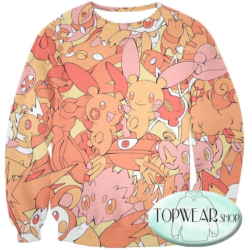 Pokemon Hoodies - Super Cute Thunder Type Pokemons Hoodie