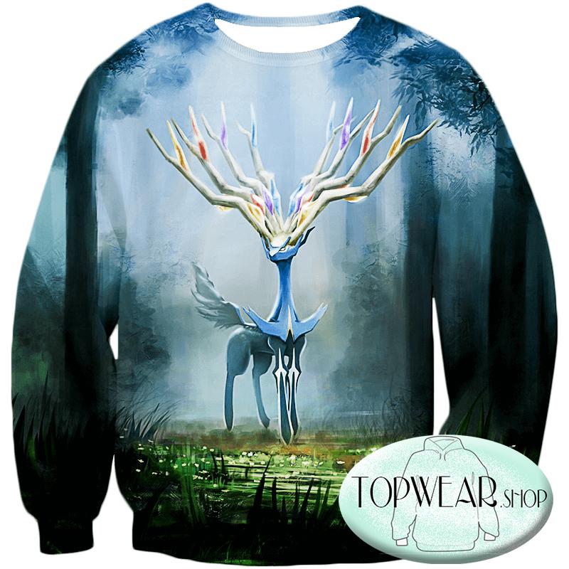 Pokemon Hoodies - Very Cool Pokemon Xerneas Hoodie