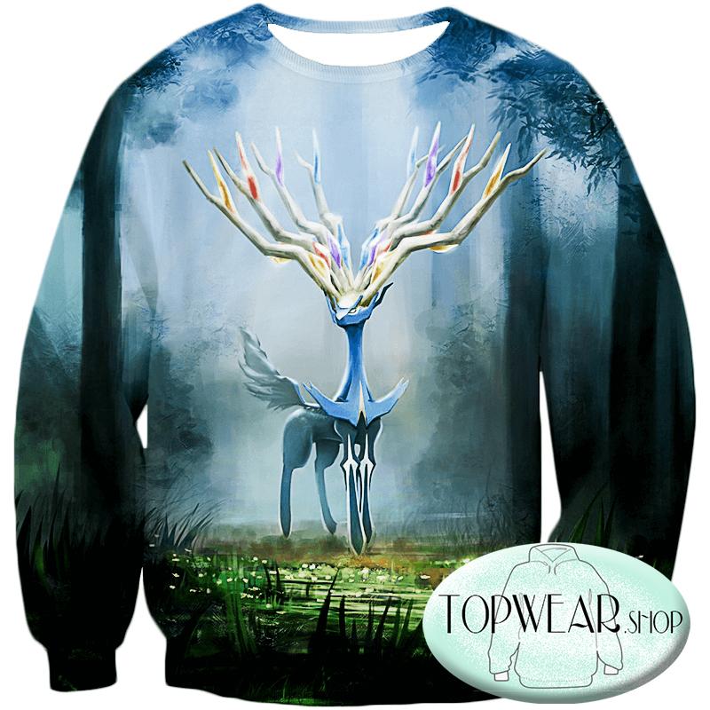 Pokemon Sweatshirts - Very Cool Pokemon Xerneas Sweatshirt