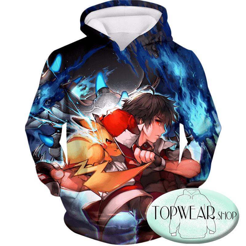 Pokemon Sweatshirts - Pokemon Trainer Bond Ash 3D Sweatshirt