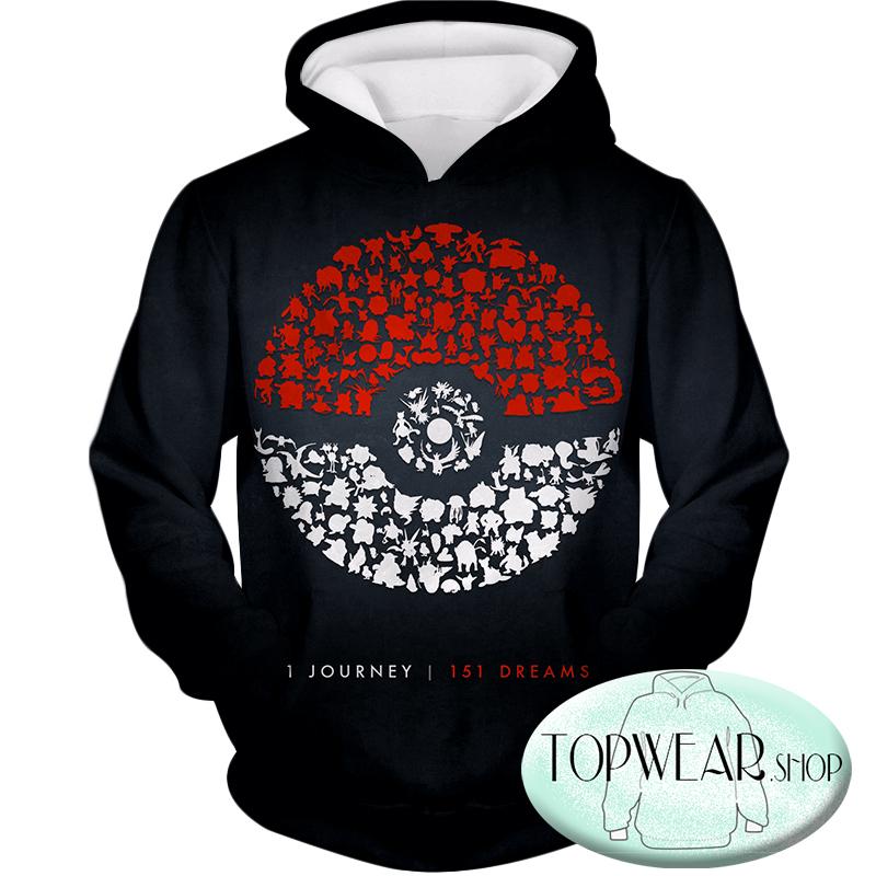 Pokemon Sweatshirts - Pokeball Pokemon Journey 3D Sweatshirt