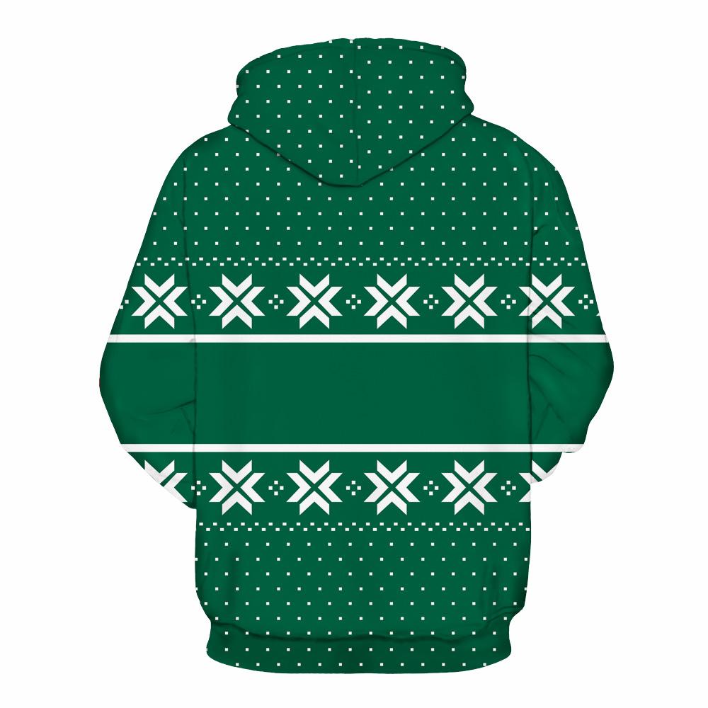 Christmas Hoodies - Funny Christmas Dancing Cute Icon Green 3D Hoodie