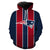 Football Patriots  Hoodie - Red and Blue New England Patriots Pullover Hoodie