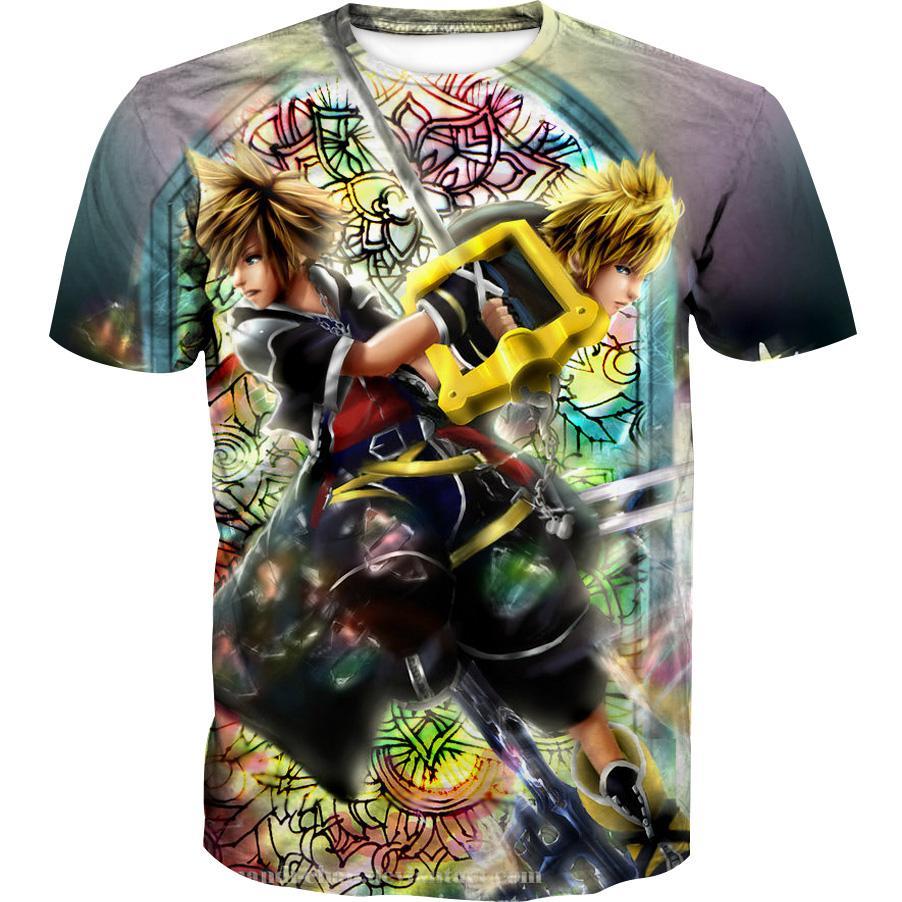 Kingdom Hearts Hoodies - Pullover Roxas and Sora Keyblade Hoodie