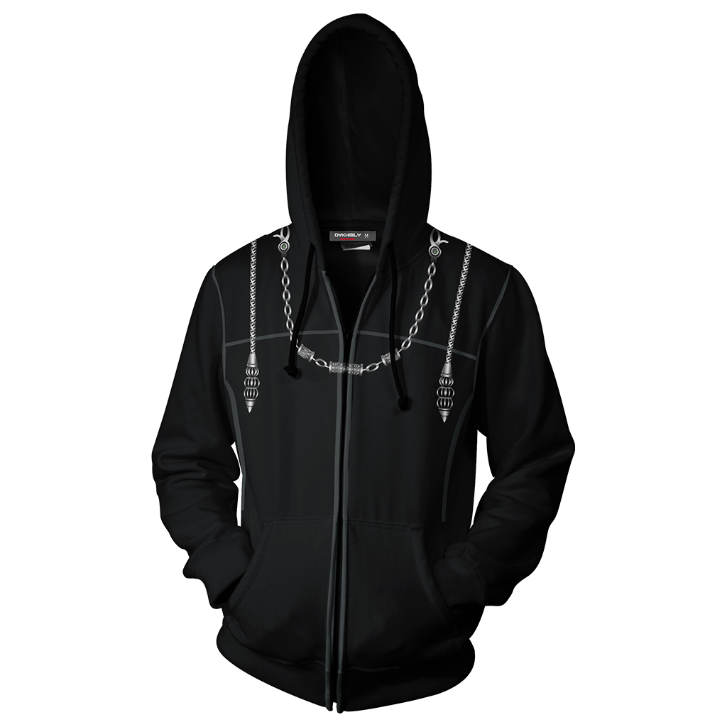 Kingdom Hearts III Roxas Hoodies - Zip Up Cosplay Hoodie