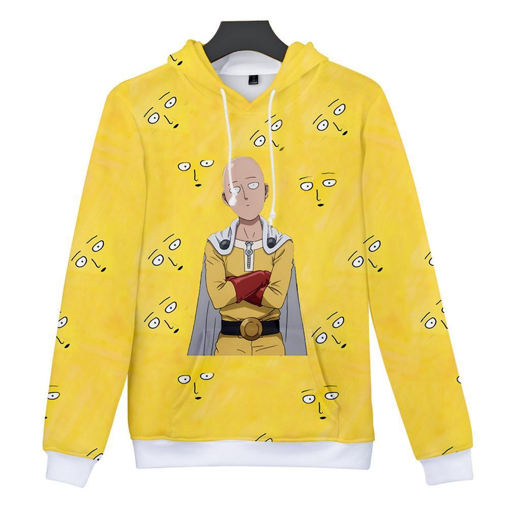 One Punch Man Hoodies - Saitama Pullover Hooded Sweatshirt