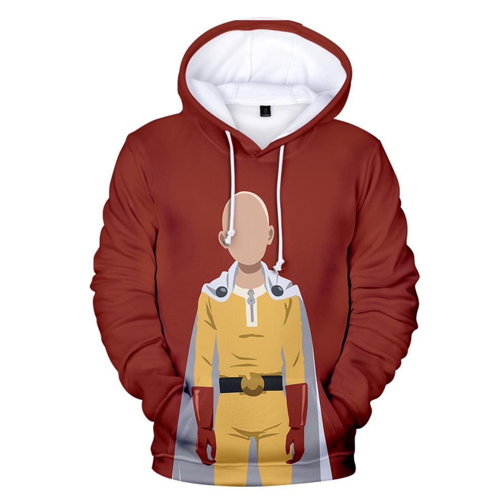 One Punch Man Hoodies - Saitama Pullover Hooded Sweatshirt