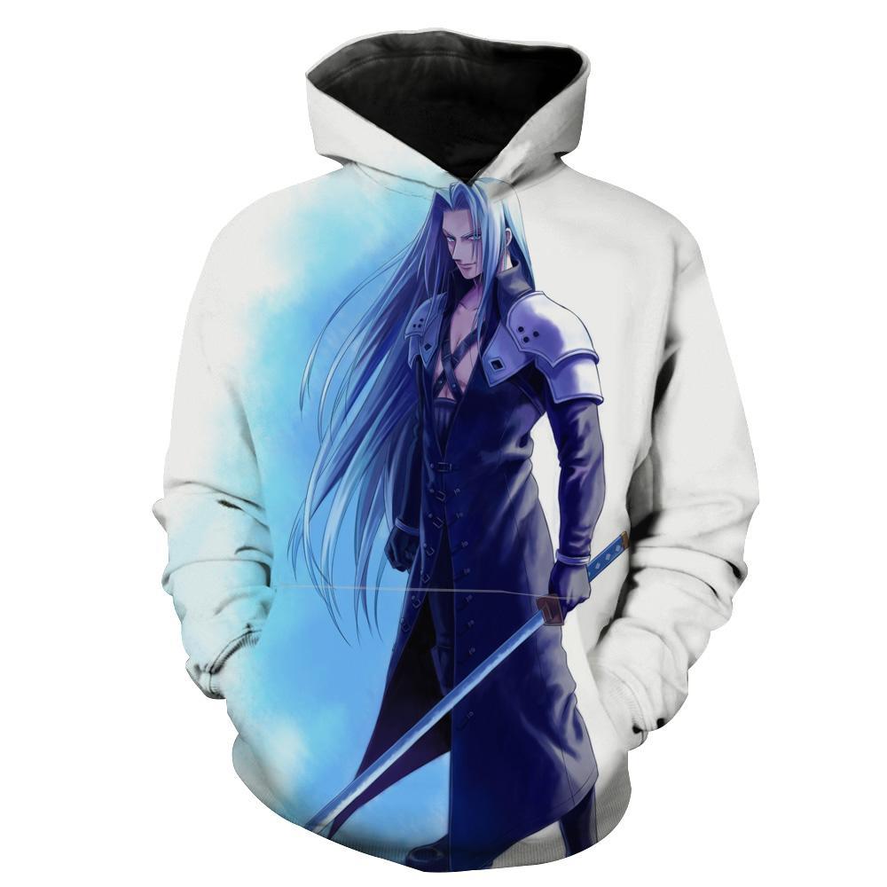 Final Fantasy Sephiroth Hoodies -  Pullover Blue Hoodie