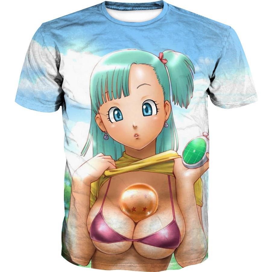 Dragon Ball Z Sweatshirts - Sexy Bulma Blue Sweatshirt - HoodiesBuy