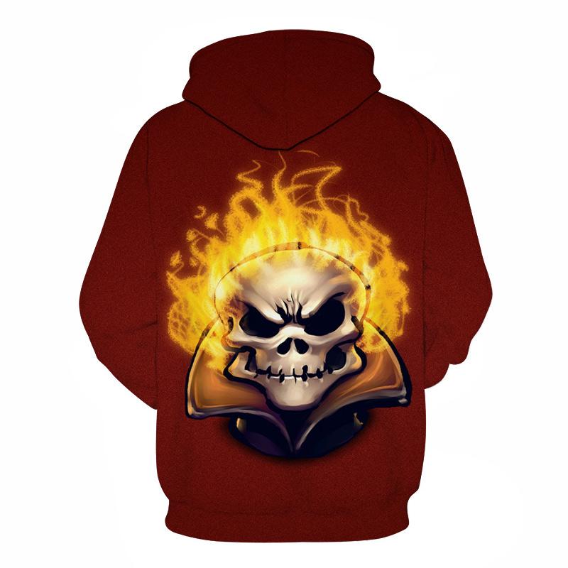 Halloween Angry Devil Skull 3D Printed Hoodie