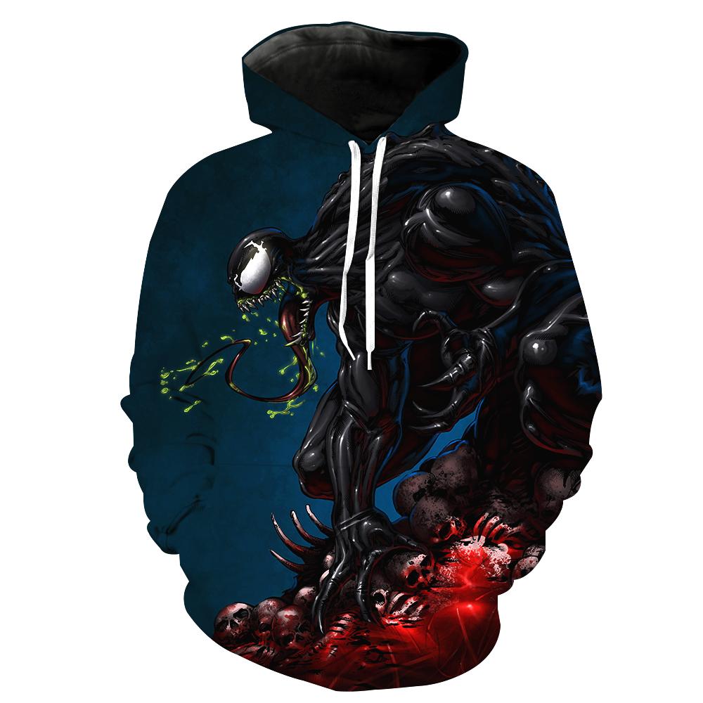 Spiderman Hoodies - Awesome Villain Venom Monster 3D Hoodie