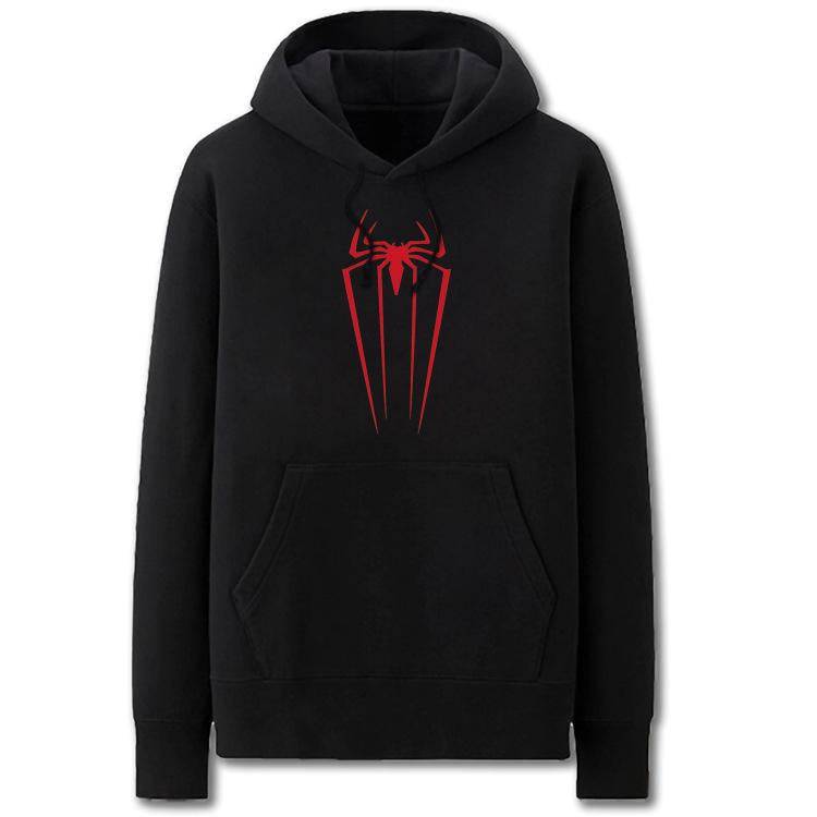Spiderman Hoodies - Solid Color The Amazing Spider-Man Logo Fleece Hoodie
